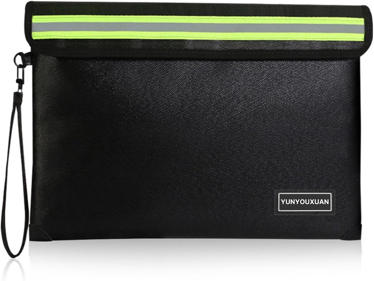 2850 °C Brandwerende documententas (28 x 20 cm), waterdichte brandwerende tas met rits, 8 lagen brandisolatie, vuurvaste geldzak voor geld, belangrijke documenten en waardevolle spullen (klein)