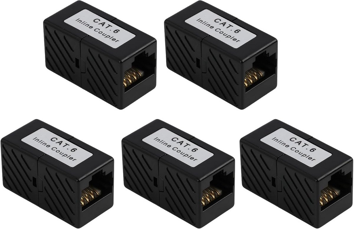 5x RJ45 Cat6 Koppeling Vrouwelijk Afgeschermd voor Ethernet Kabelverlenging CAT6/CAT5E/CAT5