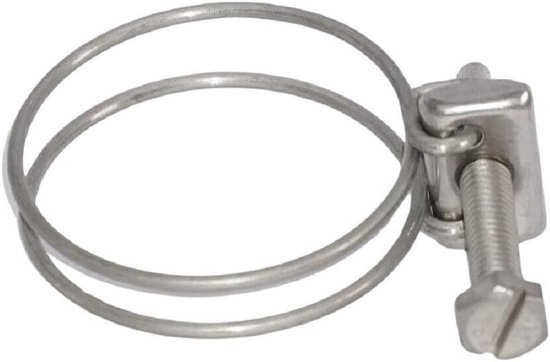 Slangklem RVS - Klemband Slang - Slangen Bevestigen - Voor Spiraalslang - 35-40mm - Zilverkleurig — afbeelding 2