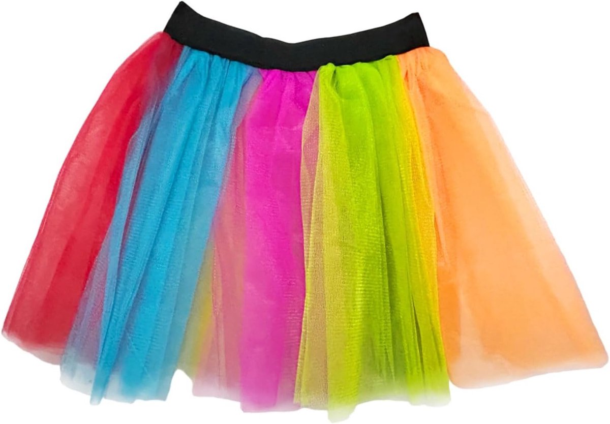 Neon Tutu Rok voor Dames - 80s Kostuum, Neon Feestaccessoires en Rave Retro Outfit voor Themafeesten