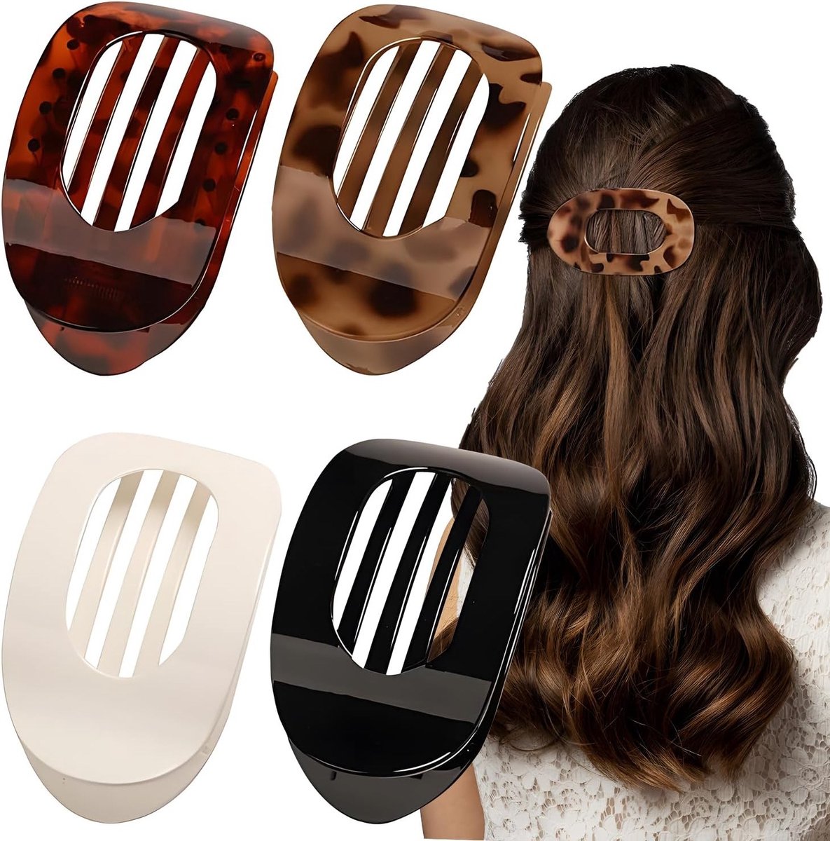 Set van 4 stijlvolle haarspelden voor dames - Perfect voor elke gelegenheid, trendy en praktisch