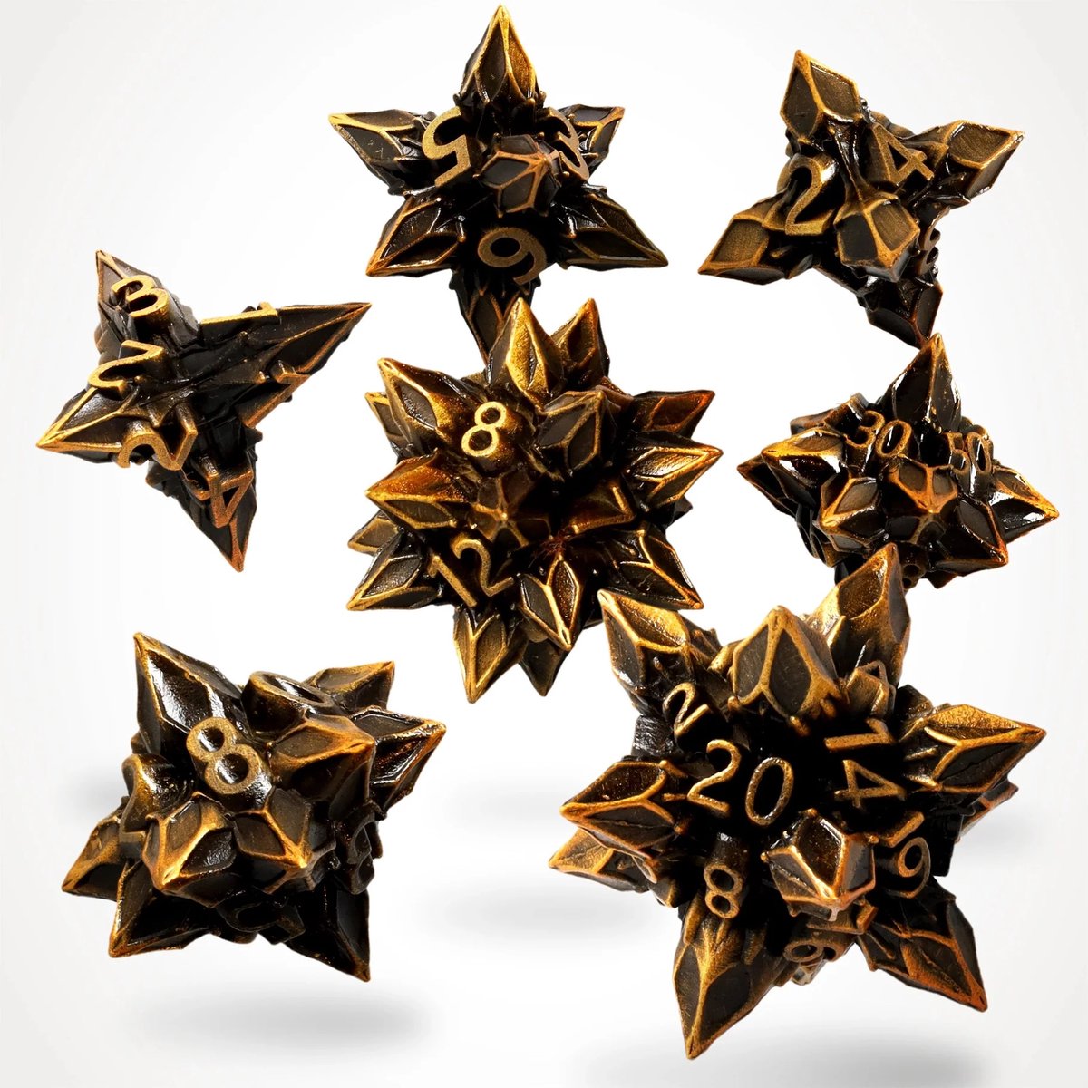 Crit Stones Metal Dice: Dystopian Bane