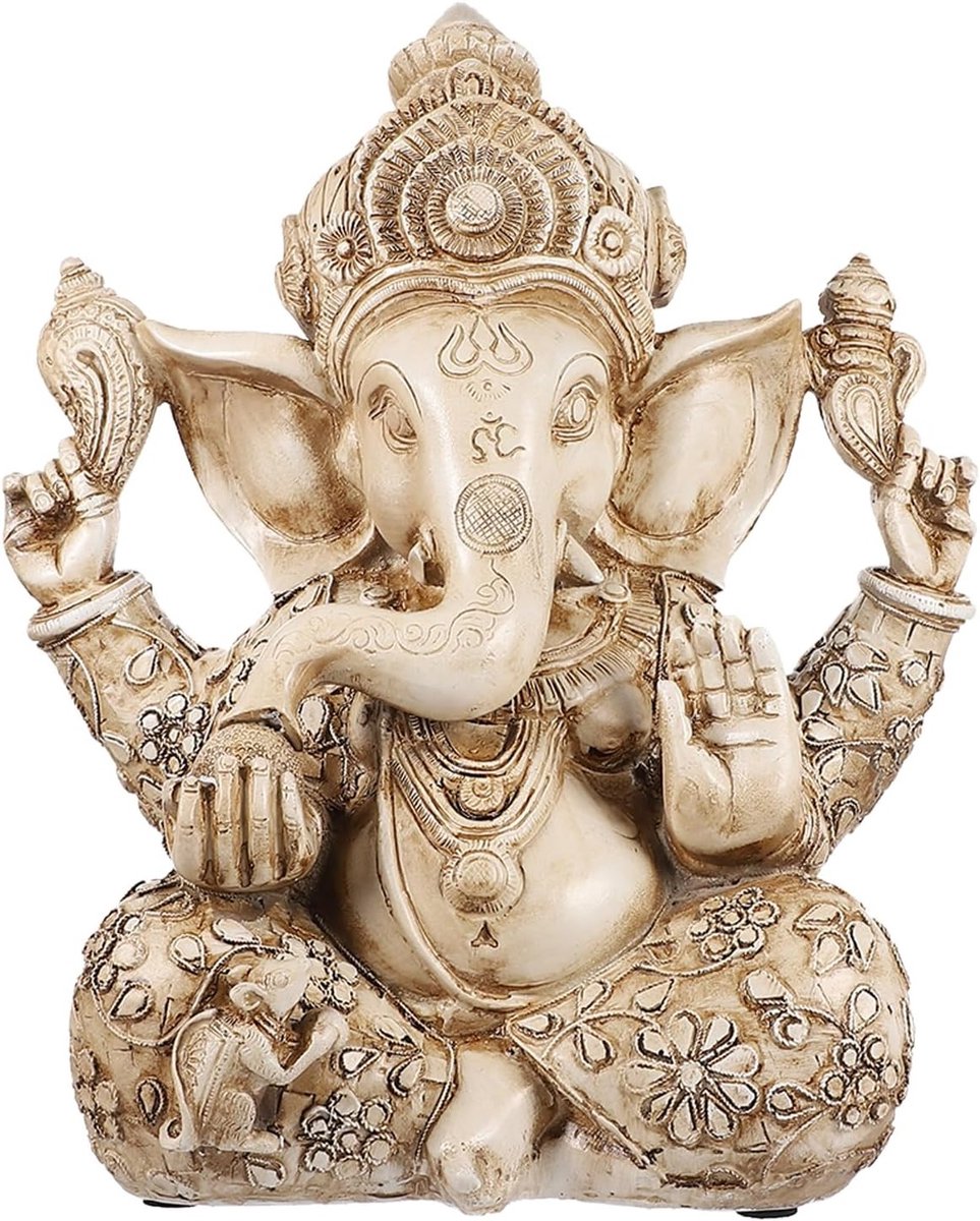 Elegante beeld van de olifantengod Ganesh - Boeddha sculptuur voor geluk, rijkdom en decoratie in huis en kantoor
