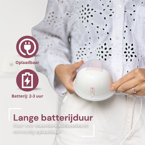 Youha - Elektrische draadloze borstkolf met app - dubbelzijdig kolven - Gen 2 - oplaadbare draagbare borstkolf - draadloze borstkolven - BPA vrij - geen snoeren - 22mm & 24mm - borstvoeding - set 2 - breast pump - Inclusief E-book over borstvoeding! van Youha — afbeelding 5