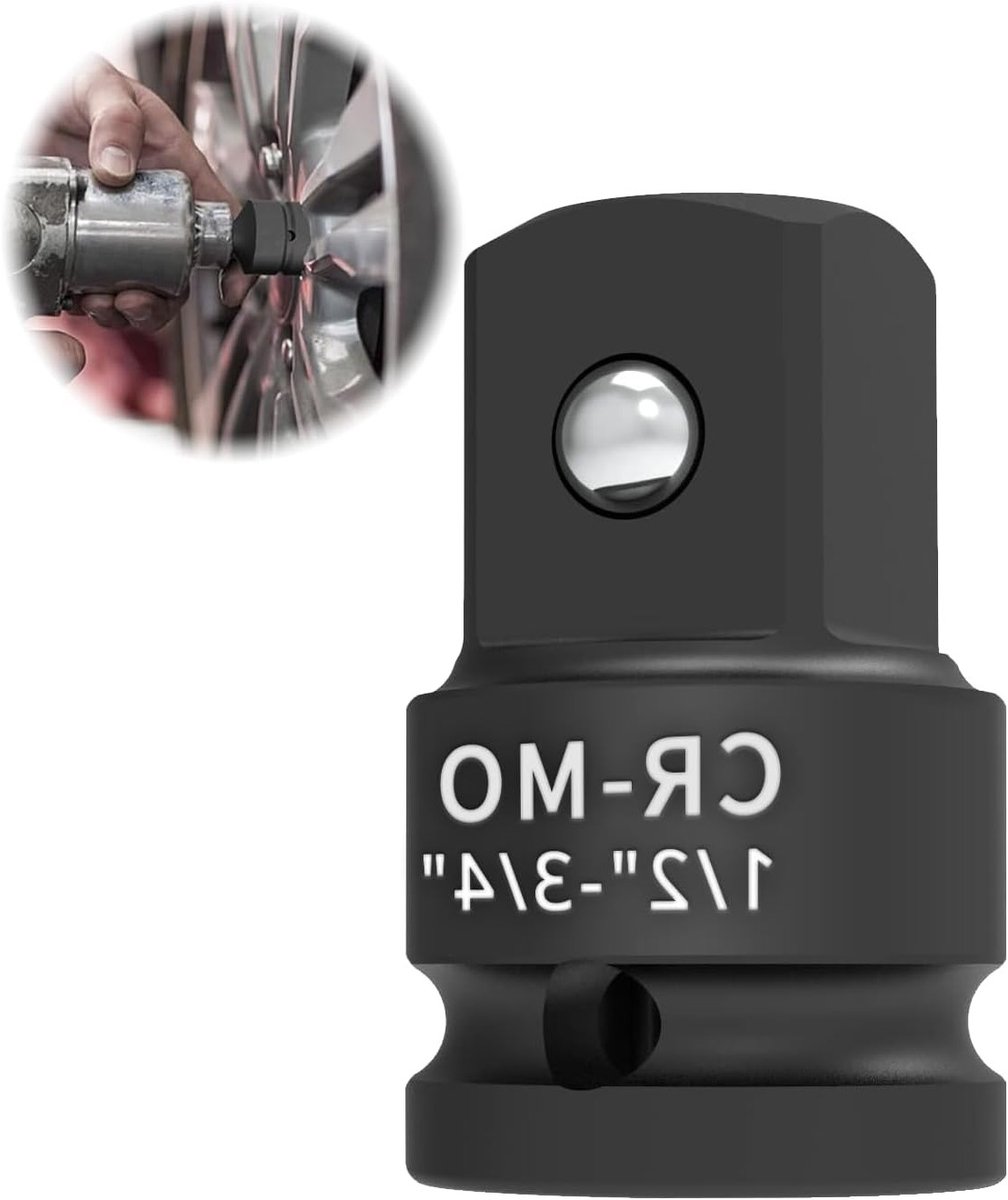 1/2 naar 3/4 Adapter, Chrome Molybdeen Staal Reducer, Vierkante Ratchet Adapter voor Steeksleutel en Gereedschapskoffer