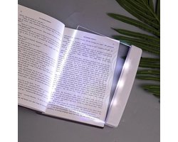 Oneay Set van 2 platte boekenlampen, boekenleggerlampen, LED-boekenlampen, draagbare leeslampen met oogbescherming voor thuisstudie, paginalampen
