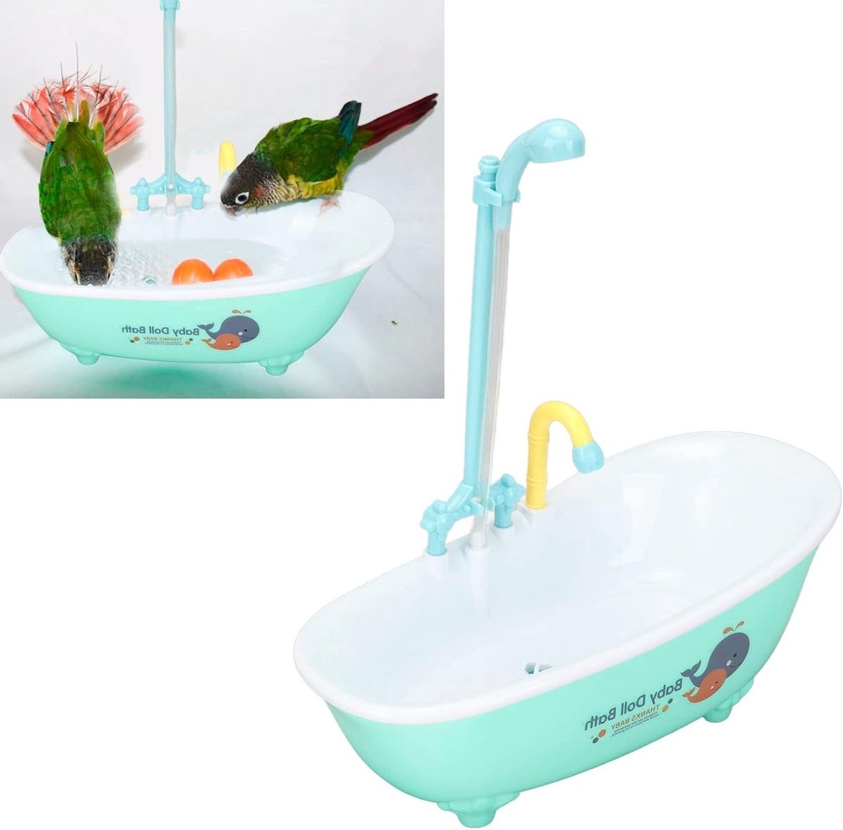 Automatische Vogelbad met Kraan voor Parkieten en Cockatiels, Ideaal voor Badderen en Verfrissen