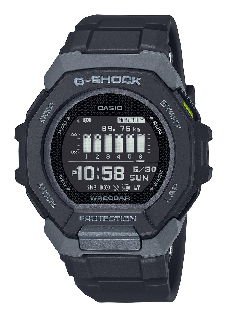 Casio G-Shock G-Squad GBD-300-1ER Horloge - Kunststof - Zwart - Ø 45 mm