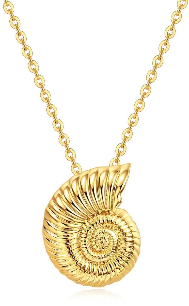 Seb3 - Dikke Schelp Ketting - Gouden Strand Conch - Uniek Ontwerp - Casual en Formeel - Sieraden voor Vrouwen - Perfecte Cadeau