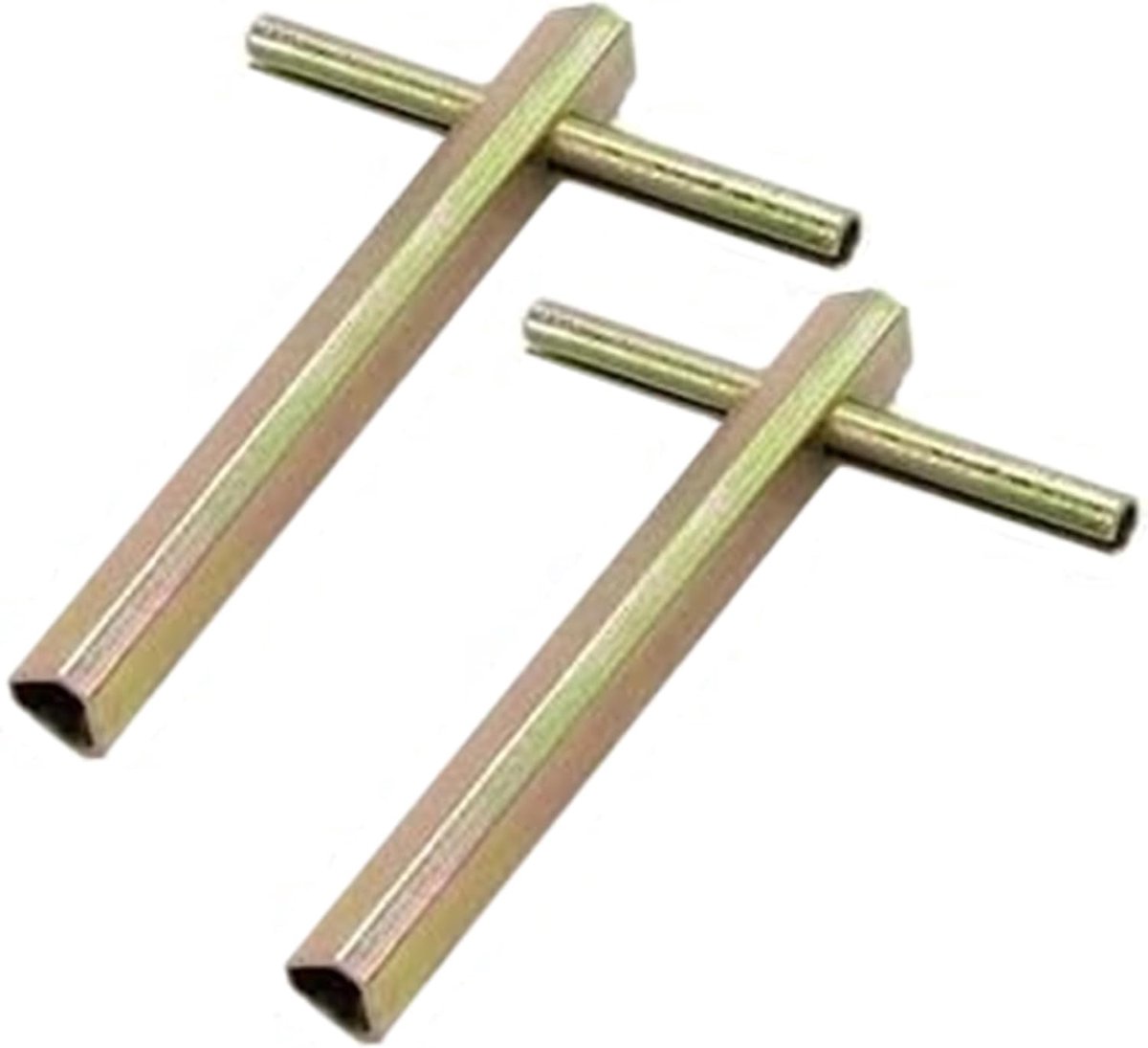 Liftdeursleutels - 2 stuks - Metalen driehoekig slot - Universele driehoekige liftsleutel - Brandveilige driehoekige liftsleutel