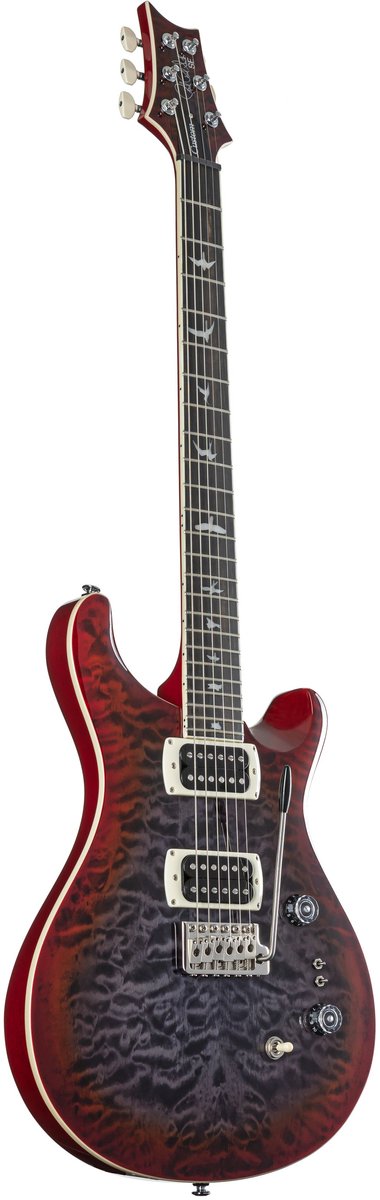 PRS SE Custom 24-08 Quilt 2026 Charcoal Cherry Burst - Elektrische gitaar