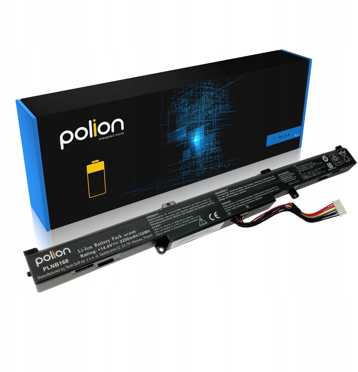 Polion A41-X550E Seri - Laptopbatterij - 2200mAh - Li-Ion - 14,4V