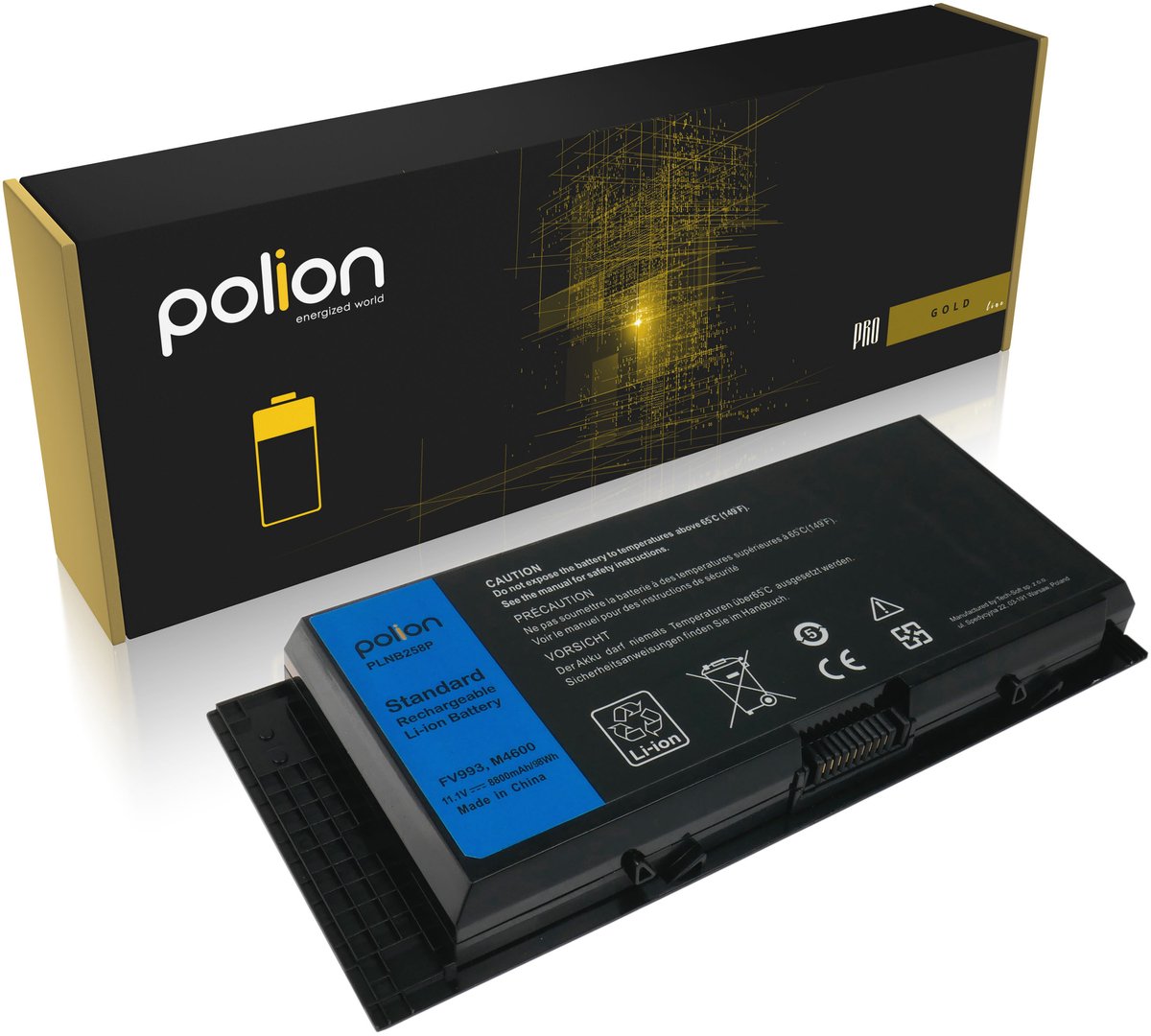 Polion PRO Serie - Batterij voor Laptop - DELL - FV993 Precision M4600 M4700 M4800 - LG Cellen