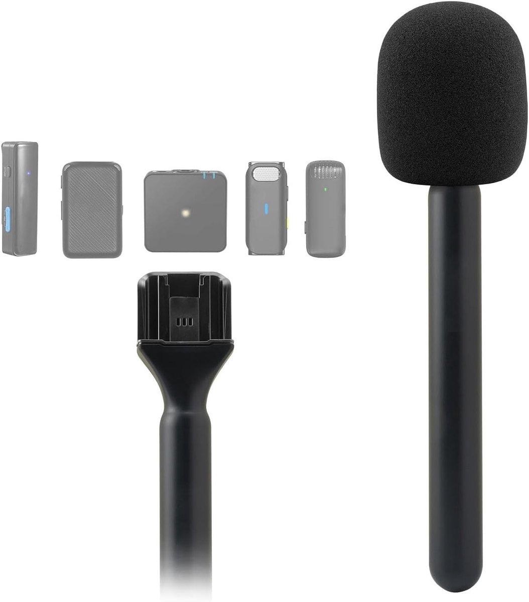 Interview Microfoon Handheld Adapter Set - Geschikt voor Draadloze Microfoons en Accessoires, Inclusief Montagebeugels en Compatibiliteit met Diverse Modellen