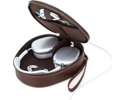 Luxe leren hoes voor draadloze koptelefoon, geschikt voor Apple AirPods Max, beschermt tegen krassen en stoten