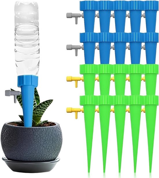 20 Sets Bewateringssystemen voor Tuinen, Balkons en Kamerplanten met Verstelbare Waterdispenser voor Efficiënte Plantenverzorging en Gemakkelijk Gebruik