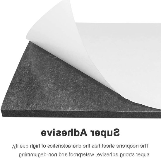 Zelfklevende Foam Rol - Neopreen Rubber, 300 mm x 6 mm x 3 m - Perfect voor DIY, Isolatie en Geluidsdemping — afbeelding 3