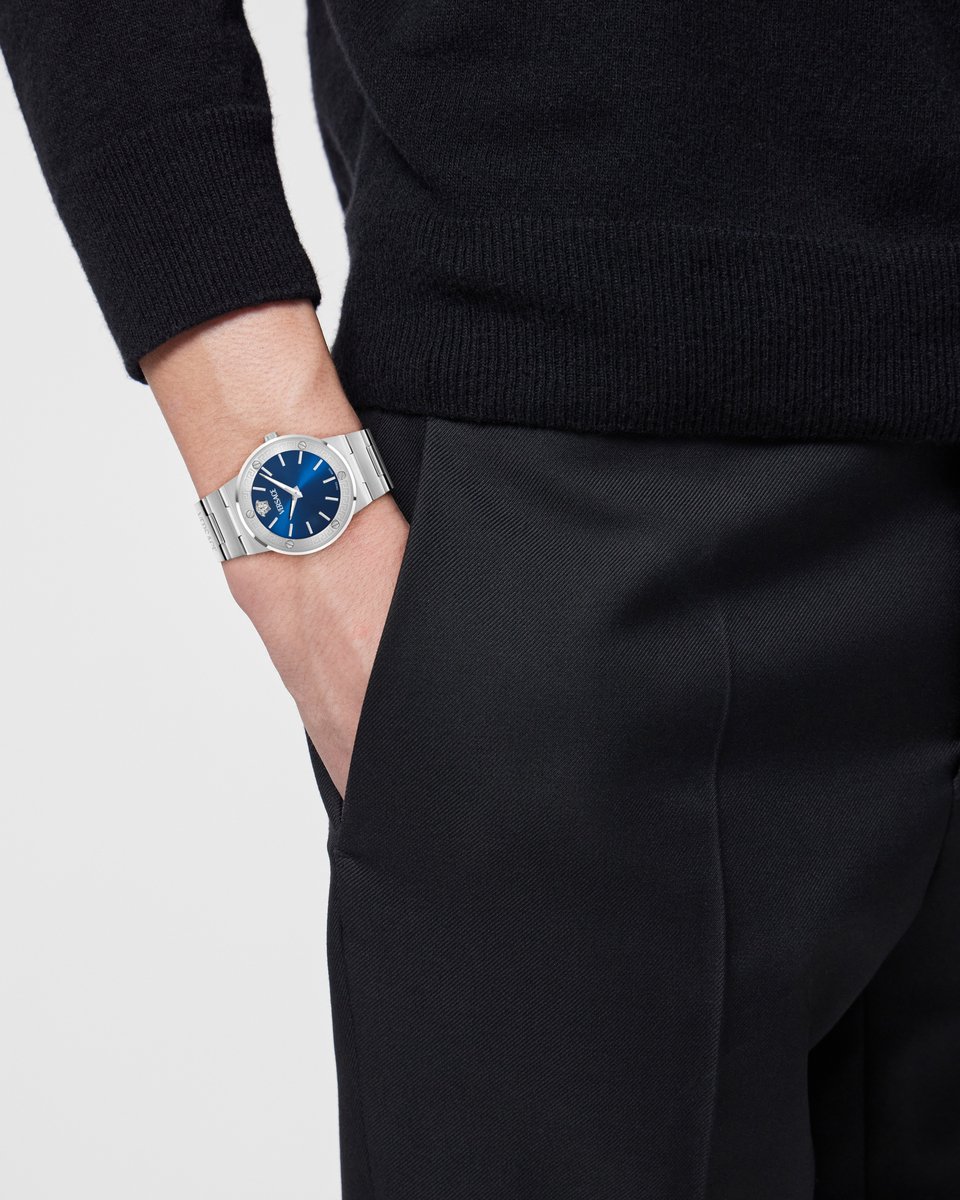 Versace Greca Logo Aereo VE5Q00326 Horloge - Staal - Zilverkleurig - Ø 38 mm