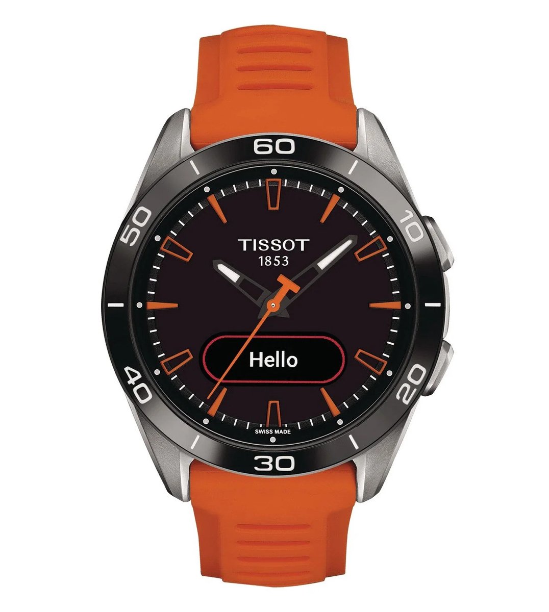 Tissot T-Touch Connect Sport T1534204705102 Horloge - Siliconen - Oranje - Ø 43 mm