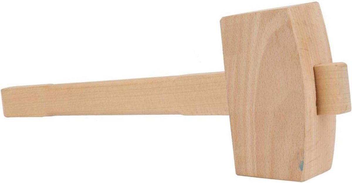 Professionele Hamer voor Houtbewerking - 100% Massief Hout, Ideaal voor Houtsnijden en Timmerwerk (35 cm)