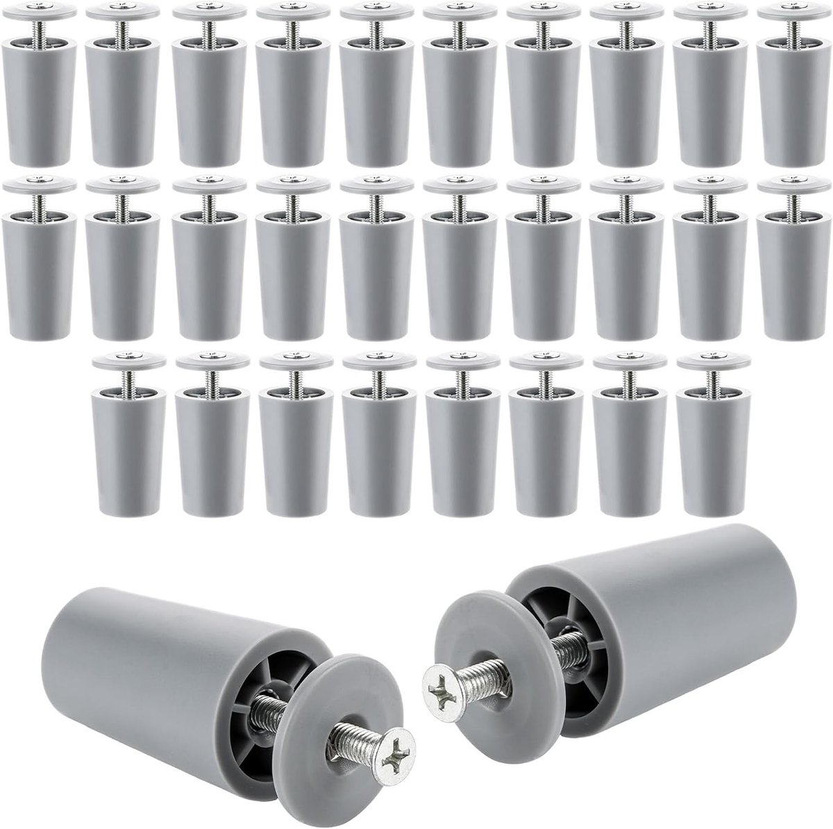 Rolluik Stopper 40 mm - Grijze Roller Shutter Stopper voor Rolluiken, Inclusief Schroef en Schijf, Onderdeel voor Rolluik Reparatie