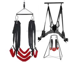 Velmio Sex schommel - Bondage set - Stevig - Sexspeeltjes Voor koppels - Rood/Zwart - 5 Extra zachte kussens