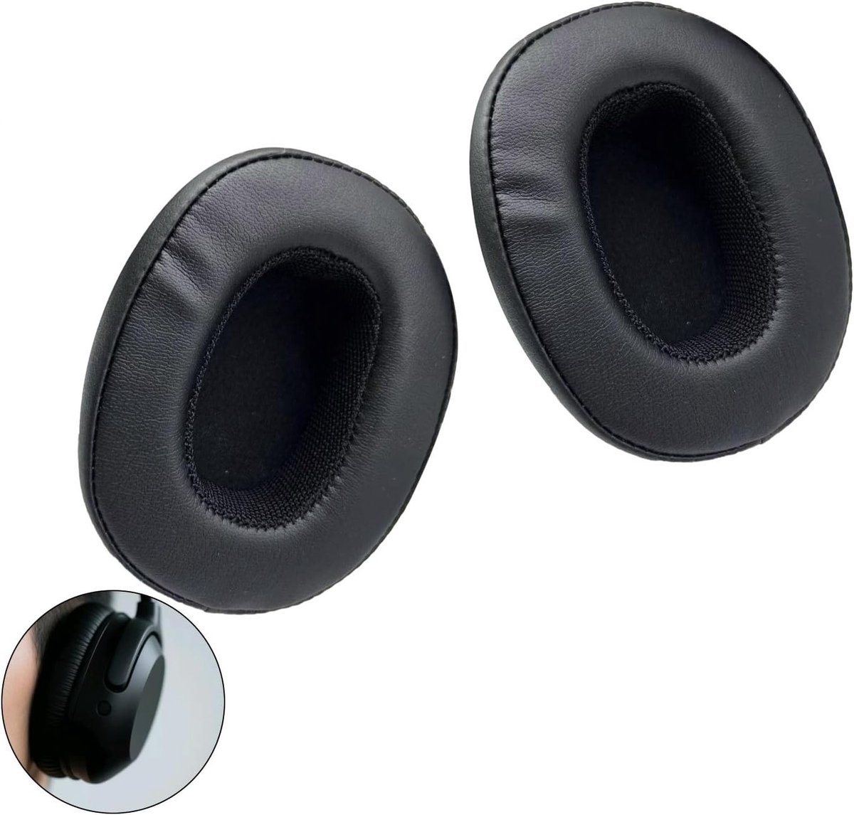 Vervangende oorkussens van memory foam voor draadloze hoofdtelefoons, zwart, comfortabel en duurzaam, geschikt voor diverse modellen