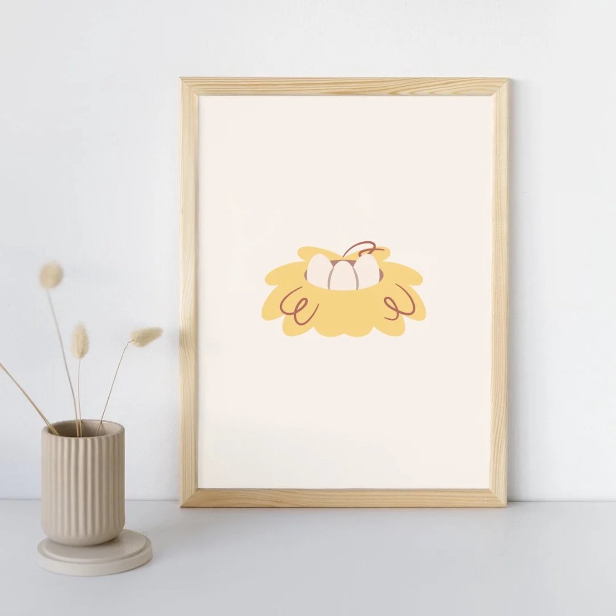 Kinderkamer poster met dieren boerderij - Posterset - Nest with eggs | Babykamer | kinderkamer decoratie | onderdeel van een drieluik boerderij poster met eieren | Wanddecoratie | 30x40 cm