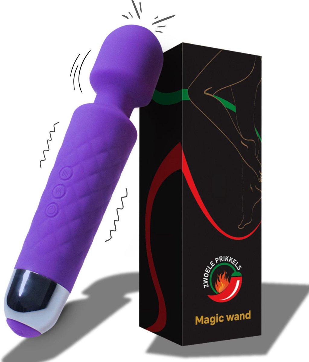 Goedkoopste Zwoele prikkels© Magic wand model 2024 - Premium Wand vibrator voor vrouwen - Krachtige clitoris stimulator - 20 vibraties - Waterdicht & fluisterstil - seks toys voor vrouwen - clitoris vibrator - vibrators voor vrouwen - massage staaf