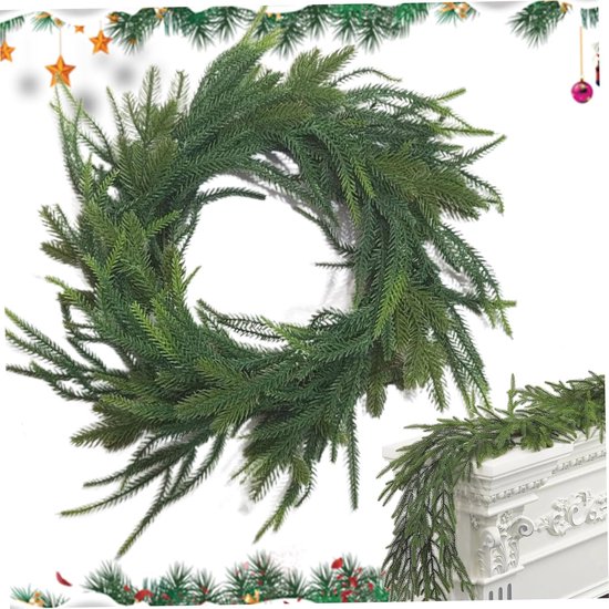 Branches De Pin De Norfolk Artificielles Pour Noël - Lot De 7 Pièces - Décoration Intérieure Et Extérieure Réaliste