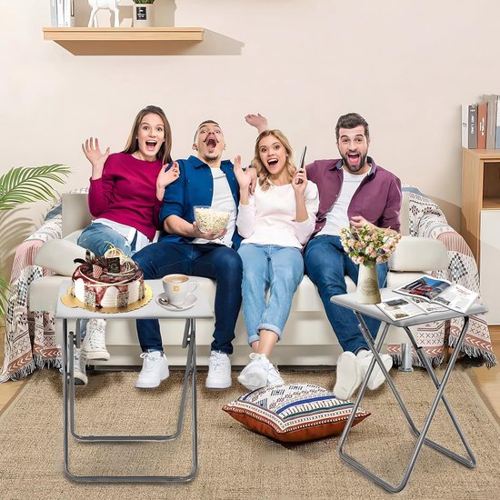 Inovra ® Table d'appoint compacte et pliable pour usage intérieur et extérieur, adaptée à tout usage