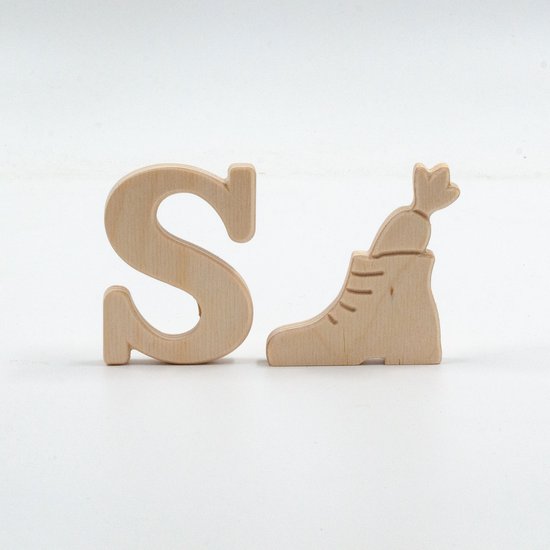 Cadeaux uniques de chaussures Sinterklaas en bois : Set de 8 !