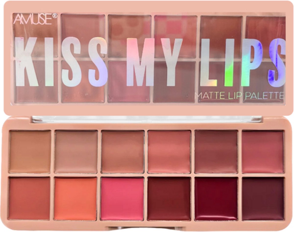 Amuse - Kiss My Lips - Matte - Lip Palette - Lipstick Palette - Lippenstift - 12 kleuren - 11 g