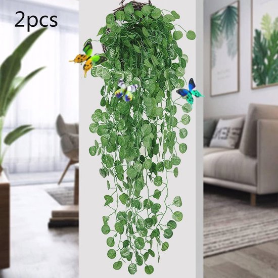 HOMCOM Set Van 2 Decoratieve Planten, Kunstplanten In Potten, Kunstmatige Planten Voor Thuis Binnen Buiten 90 Cm Groen~1rqijg8i9v800