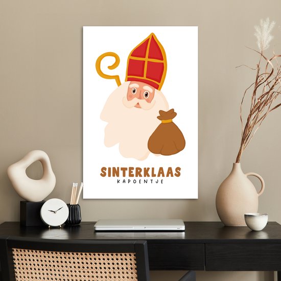 Affiche Saint Nicolas - Citation - Saint Nicolas - 60x90 cm - Décoration Saint Nicolas - Décoration Saint Nicolas - Chambre de bébé