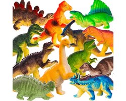 foto van Kruzzel Dinosaurussen Figuren Set - 12 Stuks - Realistisch en Kleurrijk