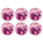 Dessous de verre Paillettes - Boule disco - Rose - Cerise - 10x10 cm - 6 morceaux - Sous pour Verres et Tasses