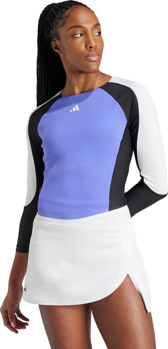 adidas Performance Tennis Pro HEAT.RDY T-shirt met Driekwartmouwen Dames Blauw