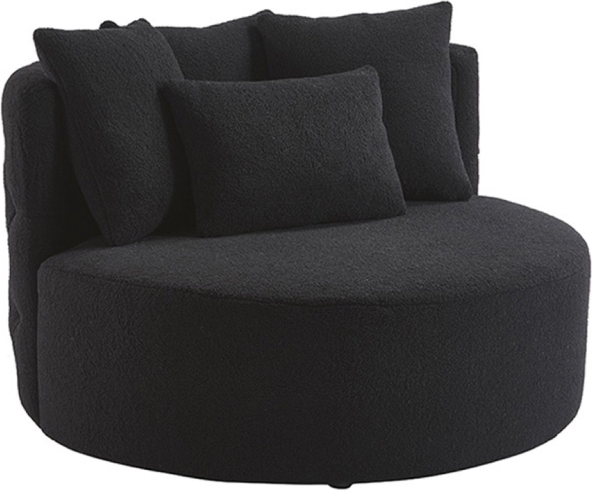 Miami Teddystof Loveseat - Zwart