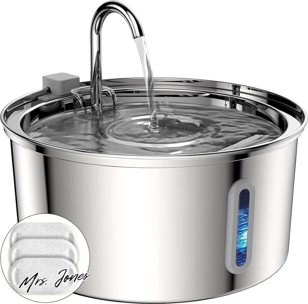 Mrs. Jones Roestvrijstalen Kattenfontein met Kijkvenster voor Waterniveau Kraanvorm Vaatwasmachinebestendig Stille Pomp Dubbel Filter – Grote Capaciteit Waterfontein Bouw voor Katten en Honden . Mrs. Jones Roestvrijstalen Kattenfontein met Kijkvenster voor Waterniveau Kraanvorm Vaatwasmachinebestendig Stille Pomp Dubbel Filter – Grote Capaciteit Waterfontein Bouw voor Katten en Honden .