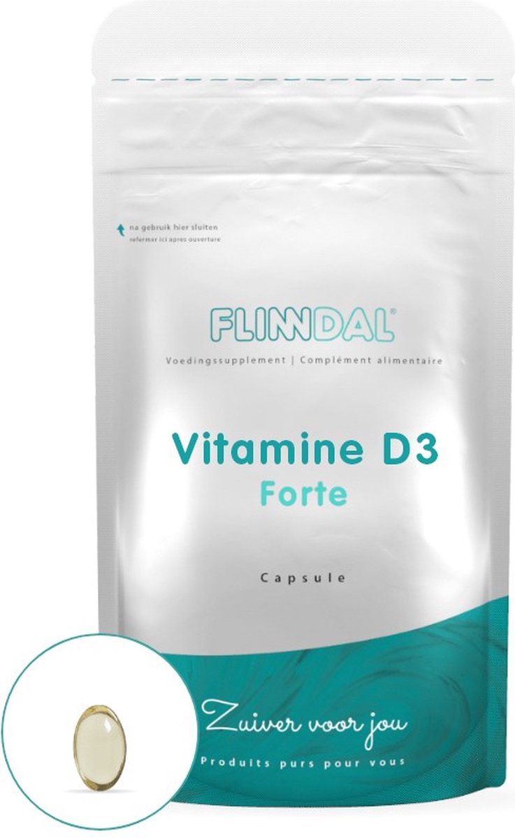 Goedkoopste Flinndal Vitamine D Forte - Botten, spieren en weerstand (800 IE) - 90 capsules