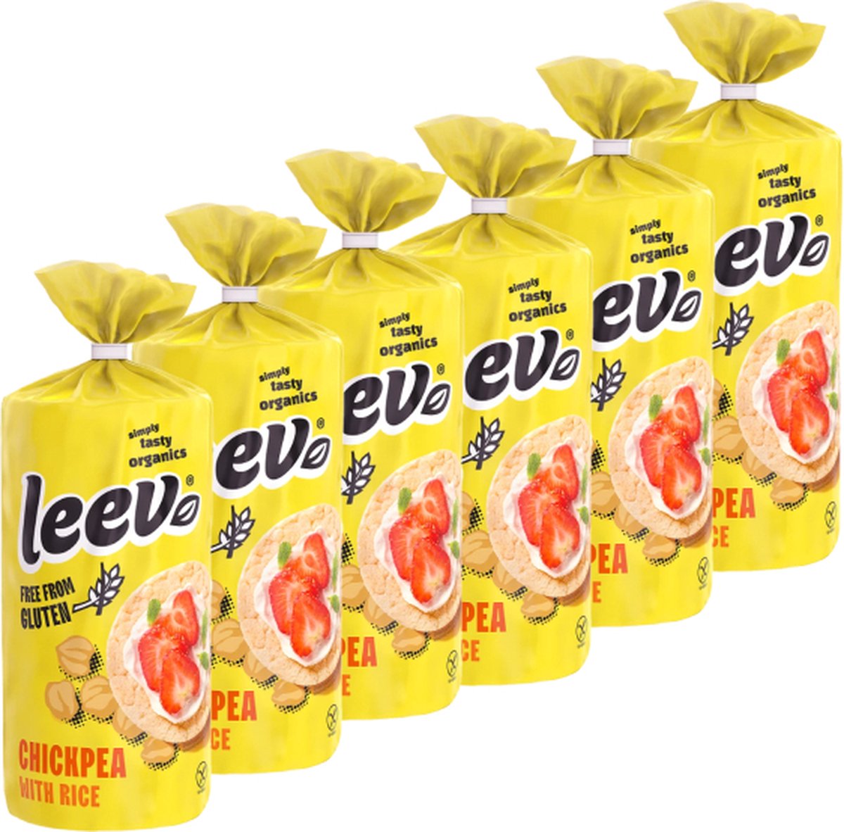 Goedkoopste Leev® Bio | Kikkererwtenwafels | 6 stuks | 6 x 100 gram