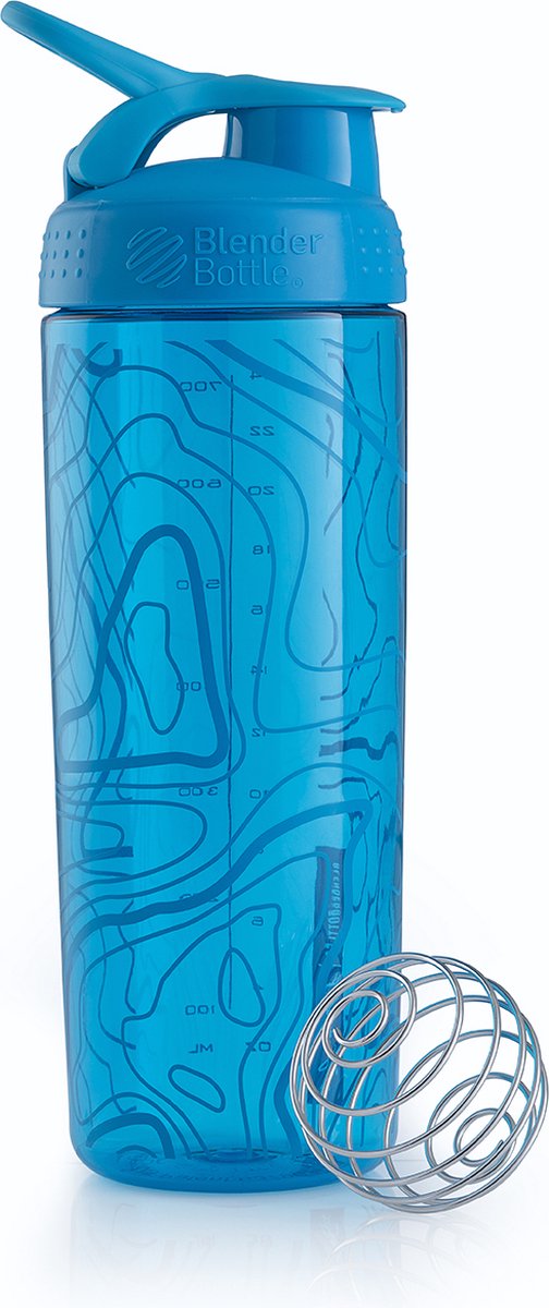 Goedkoopste BlenderBottle® | SportMixer ™ Tritan Sleek | 820 ml | Blauw | Shakebeker | Shaken zonder klonten en zonder te lekken! | Shaker | Bidon | Water Fles | Drink Fles |