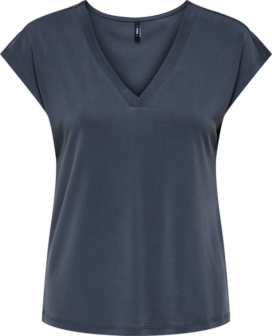 Only T-shirt Onlfree Life S/s Mod.v-neck Top Jrs 15287041 Ombre Blue Dames Maat - S