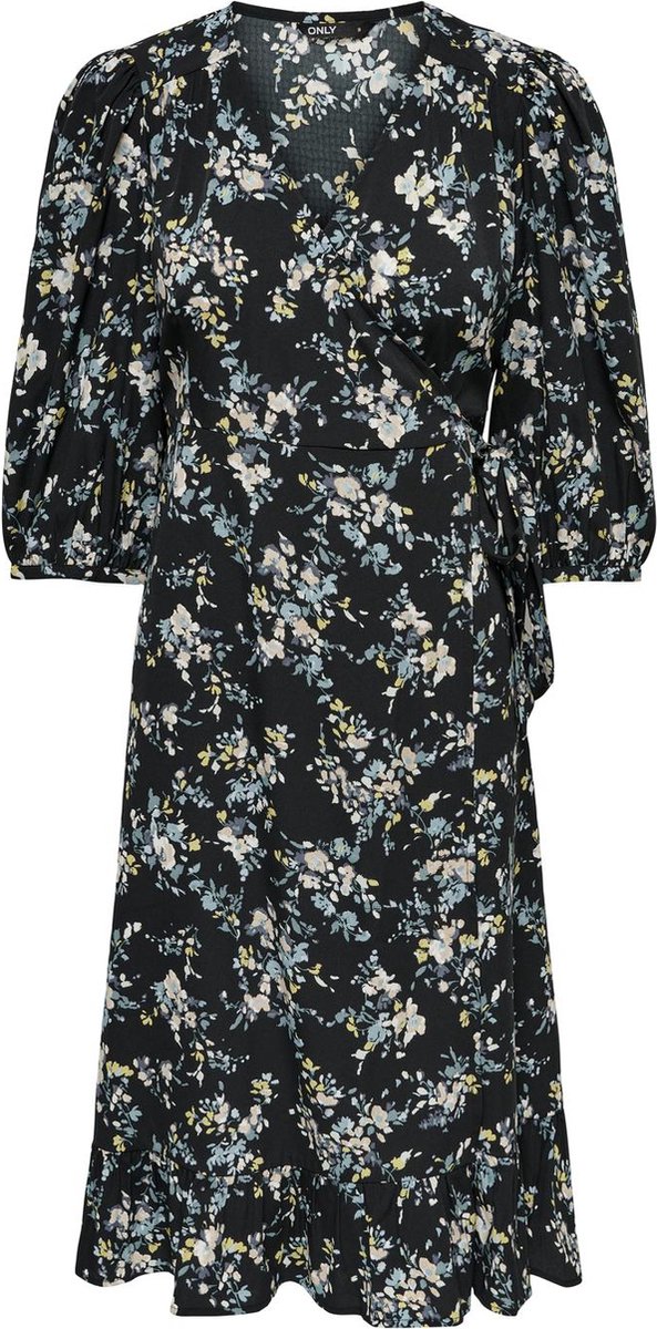 ONLY Onlolivia 3/4 Wrap Midi Dress Wvn Noos dames midi jurk
