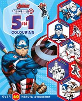 With dot-to-dot, colour-by-numbers, copy colouring, and more!- Marvel Avengers Captain America: 5 in 1 Colouring