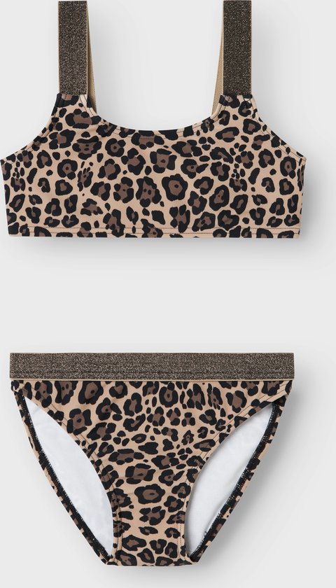 NAME IT NKFZERIA BIKINI Meisjes Bikini - Brown Lentil - Maat 110/116