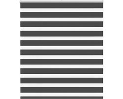 vidaXL - Zebra - rolgordijn - 125x150 - cm - stofbreedte - 120,9 - cm - zwart