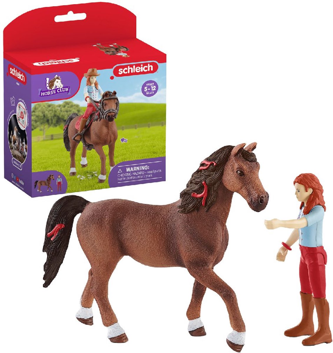 schleich HORSE CLUB - Speelfigurenset - Hannah en Cayenne - Kinderspeelgoed voor Jongens en Meisjes - 5 tot 12 jaar - 42539 — afbeelding 10