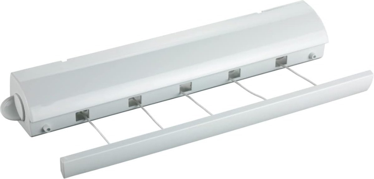 Goedkoopste White-Label® Waslijn Uittrekbaar - Wanddroogrek - Wasdraad - Wit